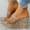 Gold, variant on Affordable Women'S Summer Slides Summer Womens Ladies Wedge Platform Slippers Casual Open Toe Slip On Shoes Lace Wedding Shoes Bridesmaid Shoes Women'S Platform Sandals