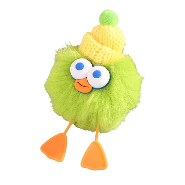 Llavero colgante de patito, bolso para bebé con ojos grandes, decoración de dibujos animados para pareja, coche familiar y dormitorio