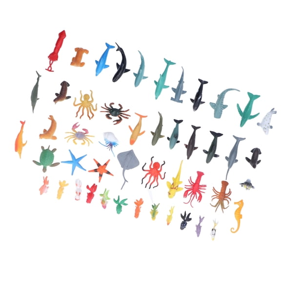 Animales marinos simulados, 50 piezas Figura de animales marinos Animales marinos Juguetes del mundo Figura de animales marinos Estándares líderes en la industria