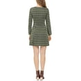 thumbnail image 3 of MODA NOVA Junior's Plaid Zip Front Long Sleeve A-Line Mini Dress, 3 of 5