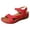 Red, variant on Orthopedic Sandals for Women Open Toe Cutout Slingback Platform Wedges with Arch Support Casual Summer Walking Beach Shoes Red Size 8.5