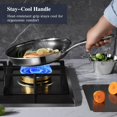 thumbnail image 3 of Non Stick Frying Pan Set 7 Piece, 8, 10 and 12-Inch Hybrid Non Toxic Fry Pan Skillet with Lids, Dishwasher and Oven Safe, Induction Ready, Silver Kitchen Cookware Set, 3 of 7