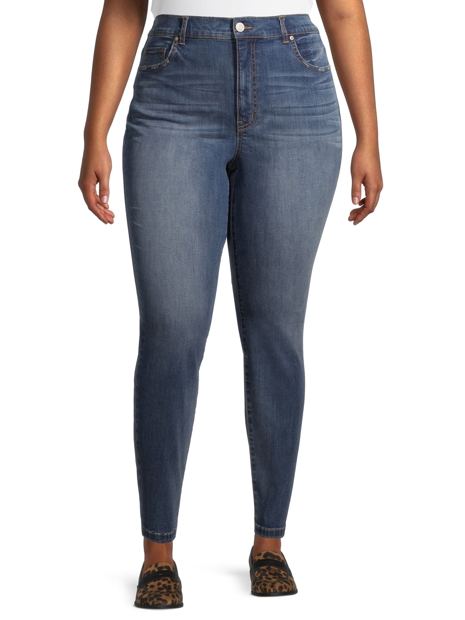 Terra & Sky - Terra and Sky Plus Size Core Denim Skinny Jeans - Walmart ...