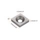 thumbnail image 2 of 2uds Carburo Inserto Asiento Cuña BC1203 Torneado Herramienta Accesorios Rosca Cuña Asientos para CNC Torno Torneado Herramienta Soporte, Plateado Tono, 2 of 6