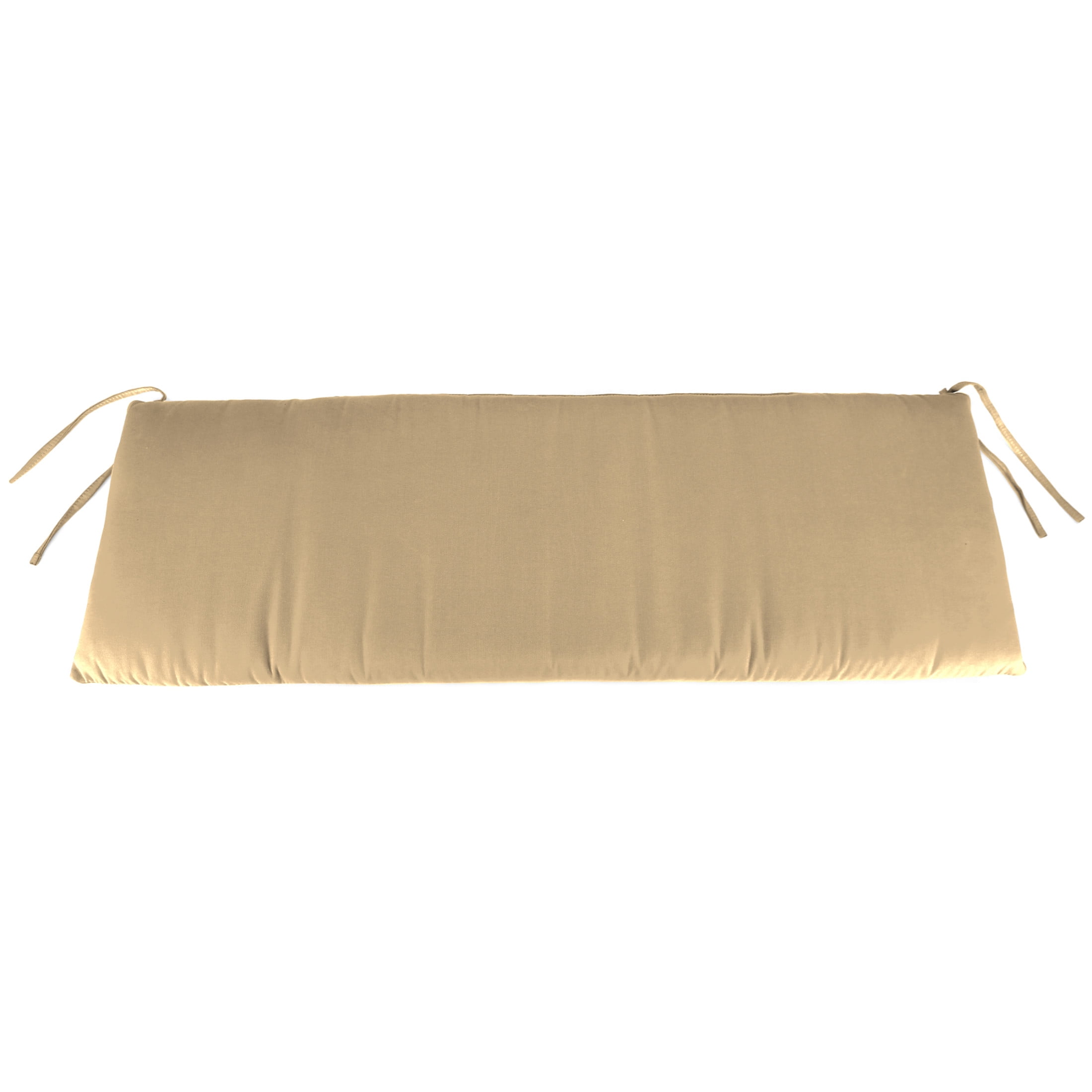 Jordan Manufacturing 48" x 18" Antique Beige Solid Rectangular Outdoor Settee Swing Bench Cushion with Ties