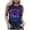 Navy, variant on Women’s Tanks & Product Title Gradient Letter Print Sleeveless Casual Tank Top with Round Neck for Summer Wear