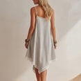 thumbnail image 7 of Yteetum Women's Summer Dreeses Sleeveless Square Neck Lace Trim Spaghetti Strap Camisole Mini Dress Casual Solid Loose Lightweight Comfy Travel Vacation Dresses, 7 of 7