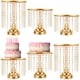 thumbnail image 1 of Soporte para tartas Bokon Crystal Gold Metal, 6 unidades, para bodas, 1 of 6
