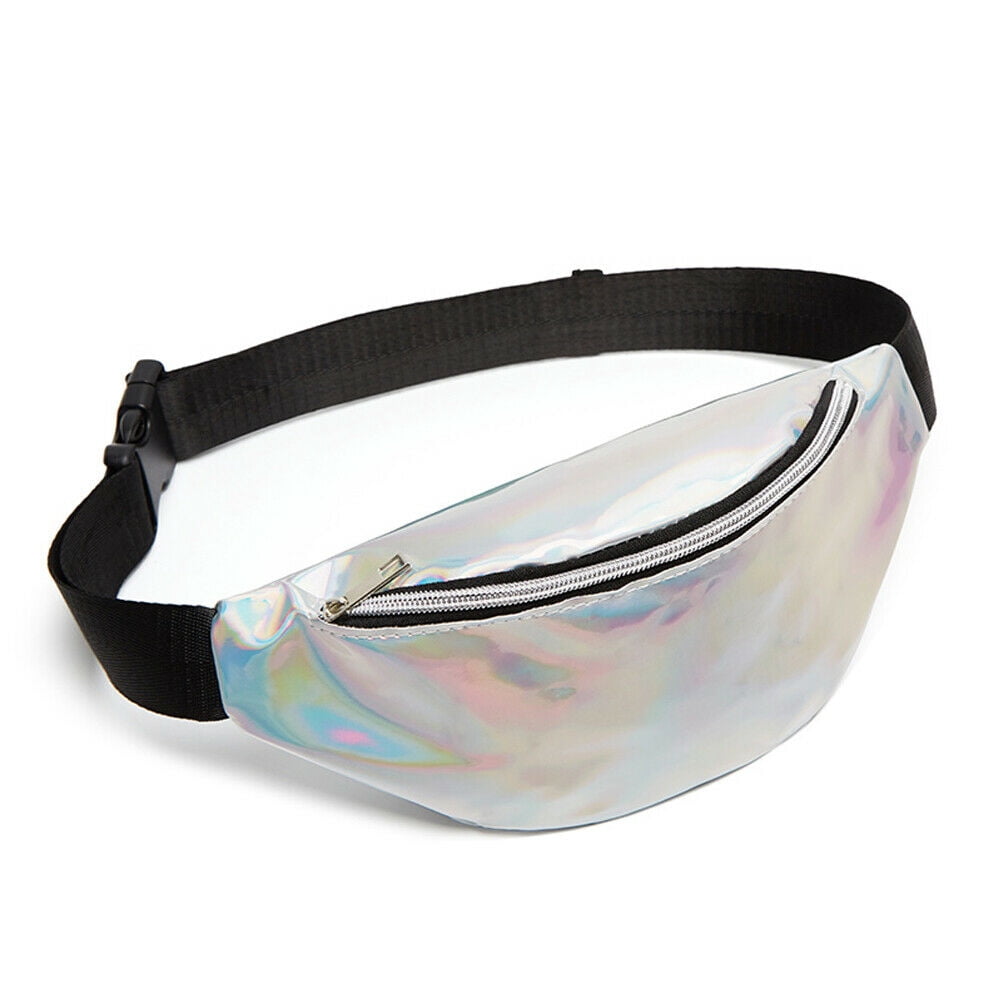 silver waist bag