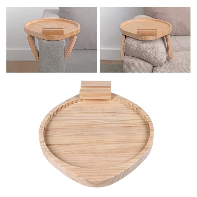 Sofa Arm Clip Table, Foldable Couch Arm Tray For Drinks