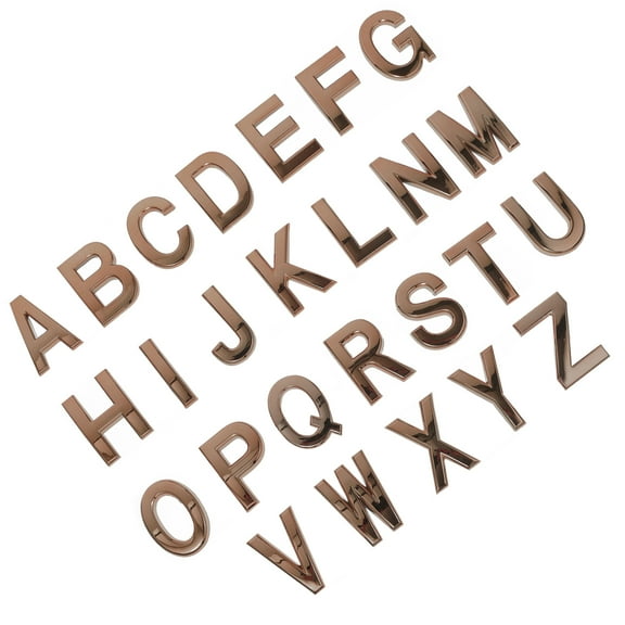 Modern House Door Letter Sign with Adhesive Alphabet Decal for Wooden Doors and Mailboxes Dark Brown