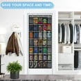 thumbnail image 6 of Over the Door Shoe Organizer, 35 Pockets Mesh Shoe Organizer Door Hanger, Large Hanging Shoe Rack Holds Up to 40 lbs, Closet Shoe Behind Door Shoe Rack, Gray Durable Shoe Storage Hanging Bag, 6 of 7