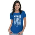 thumbnail image 3 of No Talkie Game is On Football Womens Fitted Plus Size Graphic Tee Brisco Brands 3X, 3 of 5
