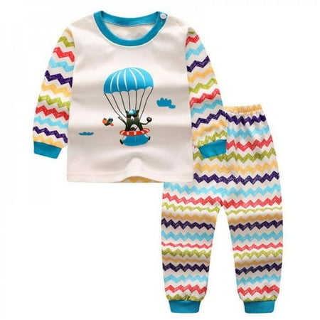 

Bullpiano 2Pcs Spring Children Baby Boys And Girls Clothing Set Shoulder Button Long-sleeved Underwear pajamas Air-conditioning Sets 0-4T