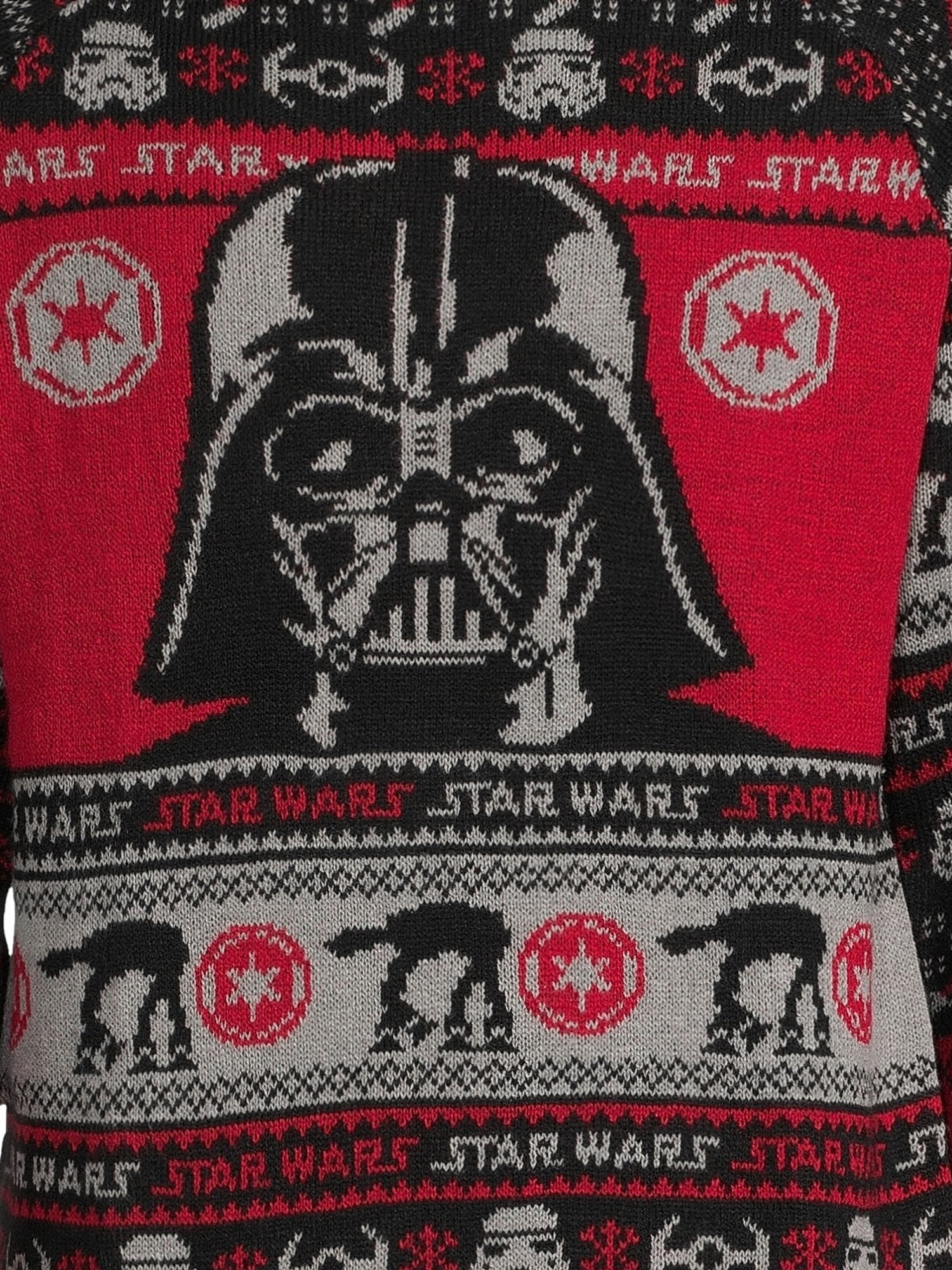 Star Wars Men's Darth Vader Christmas Sweater with Long Sleeves