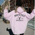thumbnail image 6 of NORTH POLE UNIVERSITY Graphic Unisex Fleece Hooded Sweatshirt, 6 of 10