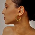 thumbnail image 3 of Set de aretes FANDY de 12 pares, baño de oro, hipoalergénicos, 3 of 9