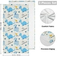 thumbnail image 2 of SKYSONIC Dinosaur Soft Hand Towels set of 2, Absorbent Bath Towel Decorative Fingertip Towels for Bathroom Gym Spa Hotel Beach Swimming Pool,14.4 x 28.3 inch, 2 of 7