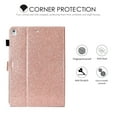 thumbnail image 3 of Allytech 10.2" iPad Case, iPad 10.2" 8th 7th Gen Case,PU Leather Glitter Slim Folio Flip Smart Cover Auto Sleep Wake Full Protection Pencil Holder Case Cover for Apple iPad 10.2 2020/2019,Rosegold, 3 of 6