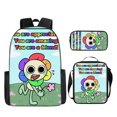 thumbnail image 1 of Dan-dy’s +w0rld Anime Cartoon Backpack 3PCs Casual Backpack Set, Including A Backpack, A Lunch Bag, And A Pencil Case, Suitable For Casual Travel And Daily Carry I, 1 of 5
