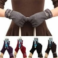 thumbnail image 1 of Gants Tricotés Élégants d'Hiver pour Femmes et Filles, Doigts Complets, Écran Tactile, Poignets, 1 of 5