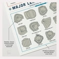 thumbnail image 3 of Pop Chart | Major League Ballparks Scratch-Off Poster | 12" x 16" Bucket List Print | Track Your Visits to All 30 Pro Baseball Stadiums | Sports Wall Decor for Living Room or Dorm | 100% Made in USA, 3 of 6