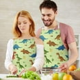 thumbnail image 3 of Rainbow Dinosaurs Tiny Plants Apron-Garden Aprons for Women with Pockets-Cotton Linen Waterproof Kitchen Cooking Gardening Aprons Adjustable for Kitchen,Cooking,BBQ and Salon 33x27 Inch, 3 of 7