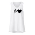 thumbnail image 5 of Camisetas sin mangas de verano para mujer con cuello en V y estampado de cola de milano sin mangas Pompotops lopia996010, 5 of 5