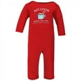 thumbnail image 3 of Hudson Baby Infant Girl Cotton Coveralls, Hot Cocoa, 3-6 Months, 3 of 5