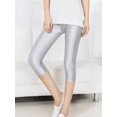 thumbnail image 3 of Leggings Shorts Néon Capris Brillants en Polyester Spandex Colorés Haute Élasticité Décontractés, 3 of 6