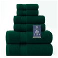 thumbnail image 1 of Juego de toallas de baño COZYART, algodón turco verde oscuro, 650 g/m², 6 unidades, 1 of 7