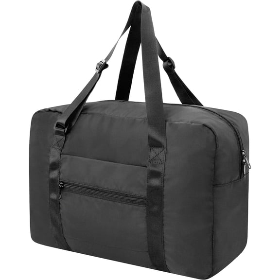 Small Duffle Bag for Travel, Personal Item Travel Bag Foldable Travel Tote Mini Gym Bag for Men Women, Black