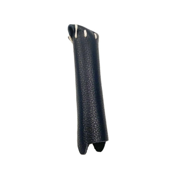 Cubierta para punta de taco de billar, cubierta portátil de cuero PU para cabeza de taco de billar Negro