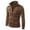 Coffee, variant on Mens Slim Designed Lapel Cardigan Coat Jacket Men'S Fleece Jackets & Coats White L