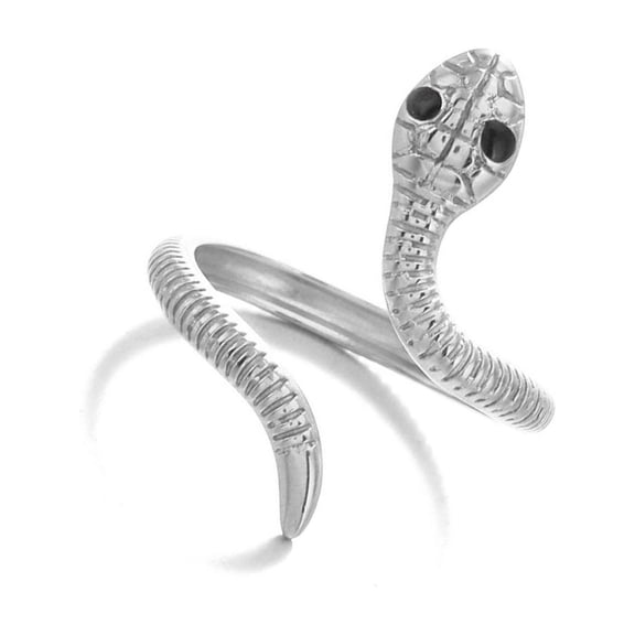 Adjustable Snake Rings Stainless Steel Unisex Jewelry Elegant Everyday Or Evening Wear