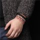 thumbnail image 4 of Xiao Hua Pulsera de cuentas hecha a mano, ideal para hombres y mujeres, de 4 mm de grosor, ajustable, con cuentas de piedra natural (naranja)., 4 of 5