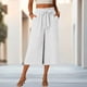 thumbnail image 2 of Pantalones Sueltos para Mujeres de Verano Pata Recta de Color Sólido con Bolsillos Y Cintura Elástica para Pantalones Casuales para Mujeres de Verano, 2 of 6