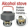 thumbnail image 4 of Portable Camping Stove Alcohol Cooking Burner, Windproof Sturdy Durable Small Single Ethanol Burner Stainless Steel, for Emergency, Outdoor, Hiking, Picnic(Silver), 4 of 8