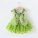 thumbnail image 2 of Vestido de niña, vestidos de princesa de verano, vestidos de malla para niñas, vestidos de niña bebé, vestidos de cuello halter, vestidos de niña bebé para niñas de 2, 3 y 4 años, 2-3T verde, 2 of 8