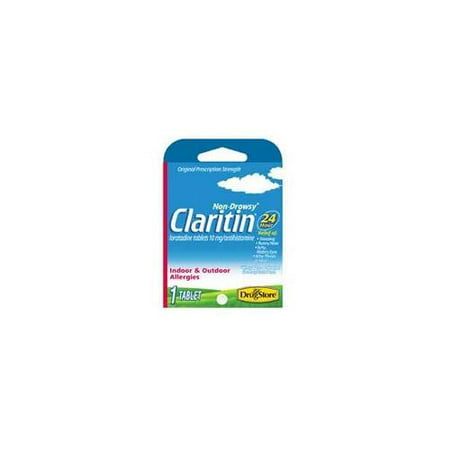 2 Pack Lil' Drug Store CLARITIN 24 Hour Allergy 1 Tablet (Best Drug For Cat Allergies)