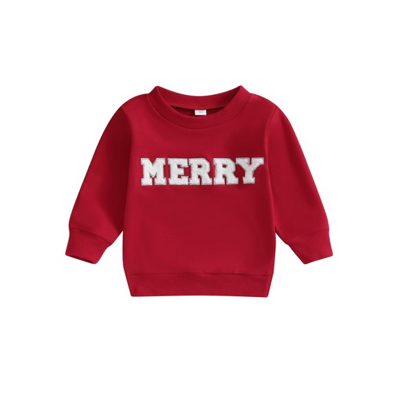 LMLYSoH Girls Christmas Casual Sweatshirts Long Sleeve Crewneck Letter Print Loose Fit Pullover Tops