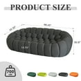 thumbnail image 3 of The Magic Home 99" 3-Seater Bubble Curved Couch, Dark Gray, 3 of 9