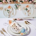 thumbnail image 3 of Happy Easter Cloth Napkins, Spring Watercolor Bunny Eggs Flowers Beige Washable and Reusable Dinner Napkins Set of 6, Table Napkin for Kitchen Party Birthday Wedding Hotel Housewarming 20"x20", 3 of 9