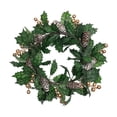 thumbnail image 2 of MTBLYS Corona navideña artificial con bayas rojas|piñas y follaje verde|Anillo decorativo para puerta de entrada o ventana|Guirnalda de plástico de 34 cm (13|4 pulgadas), 2 of 6