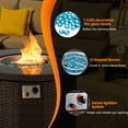 thumbnail image 3 of HOMREST Propane Gas Fire Pit Table, 38.1'' Round Fire Pit Table 50,000 BTU CSA Certified Outdoor Patio Wicker Fire Table with Weather-Resistant Cover, 3 of 10