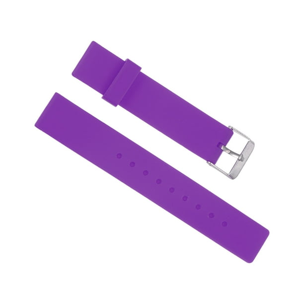 Suave Goma Reloj Correa 18mm Ancho, Rápida Liberación Reemplazo Silicona Reloj Correa, Violeta