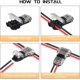 thumbnail image 3 of Conectores de cable JM Paquete de 15 en T compactos universales bajo Voltaje 2 pines 2 vías no requiere pelado para cable 18/22 AWG tipo T, 3 of 5