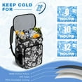 thumbnail image 6 of Travel Cooler Bag - Pioneer Flower Floral Print Pattern Camping Beer Cooler Backpack with Bottle Opener- Waterproof Insulated Picnic Backpacks - Cooler Bag for Beach, 6 of 6
