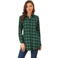 thumbnail image 1 of Unique Bargains Foulard Femmes Ourlet Ouvert devant Plaids Cardigan, 1 of 6