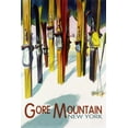 thumbnail image 1 of Gore Mountain, New York, Colorful Skis (16x24 Giclee Gallery Art Print, Vivid Textured Wall Decor), 1 of 3